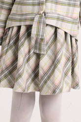 Gray/Rose Wool Skirt